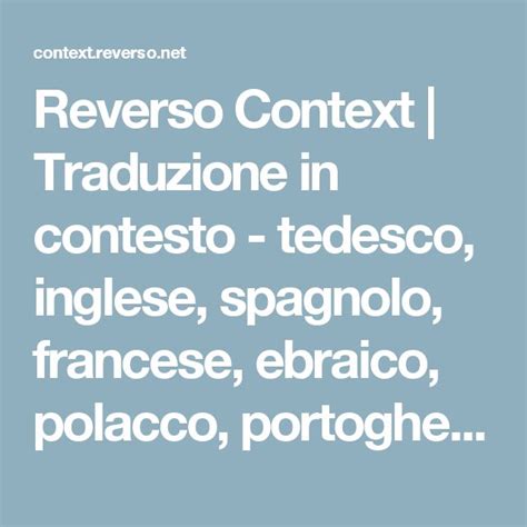 reverso context francese